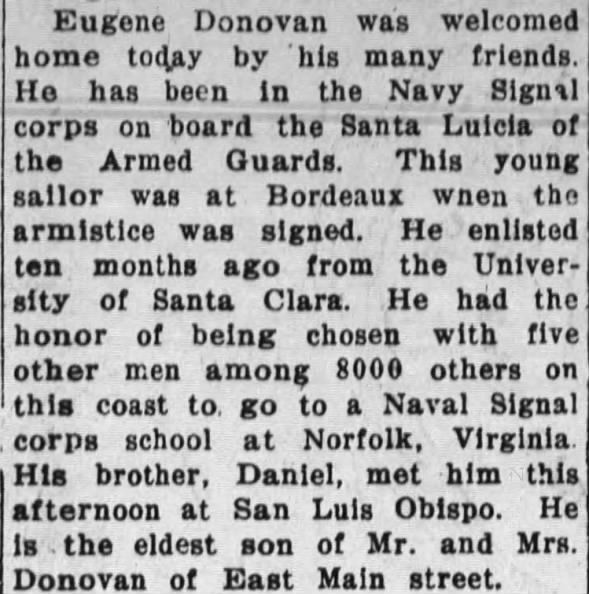 Donovan armed guards Santa Lucia